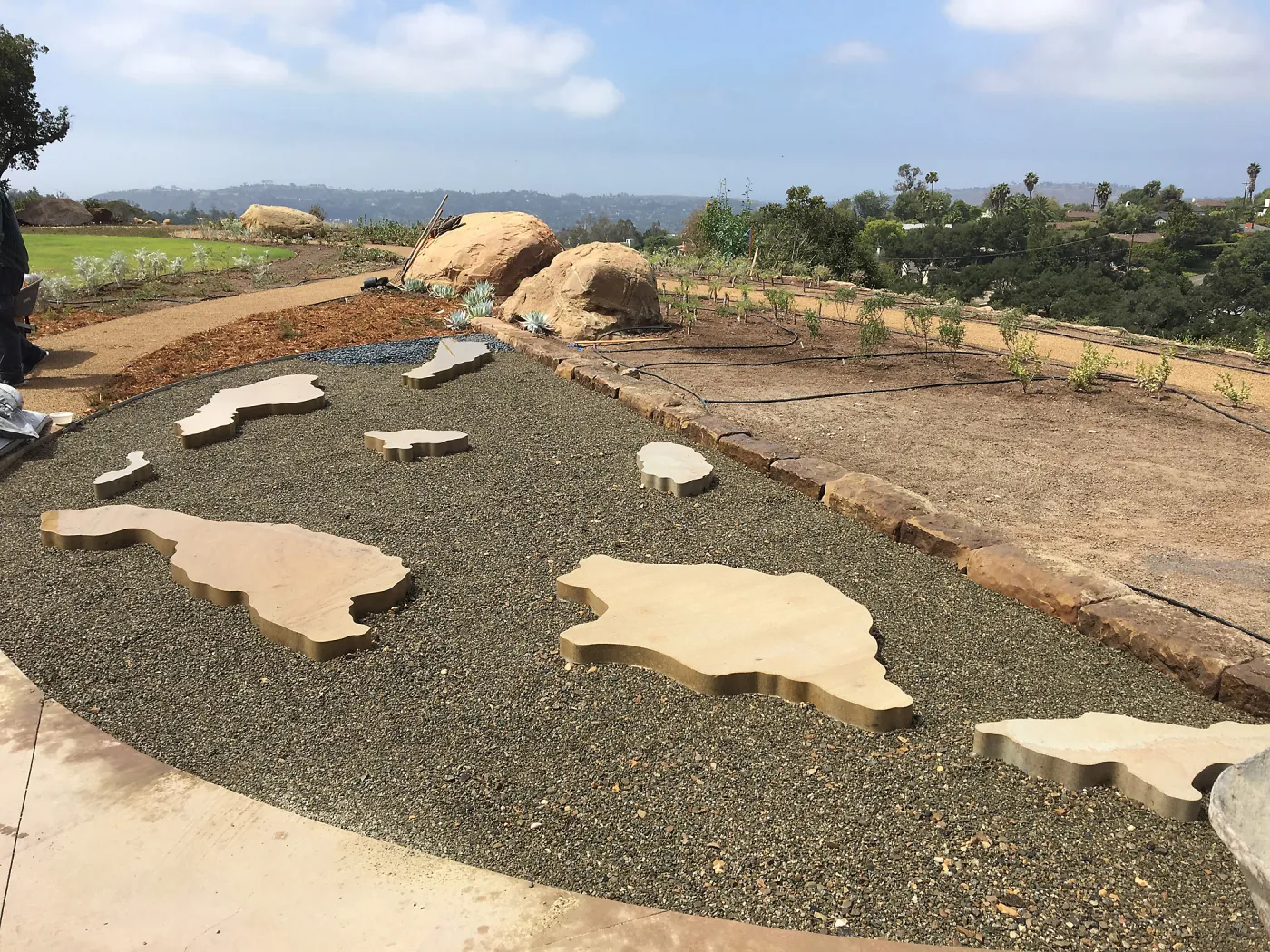 Island View Garden, Finishing the Island Sculpture