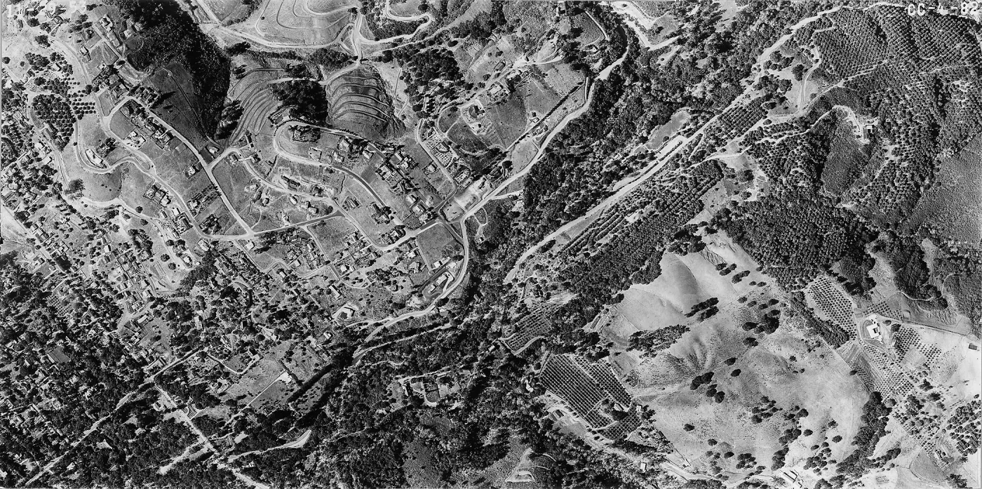 Aerial photograph of SBBG and vicinity