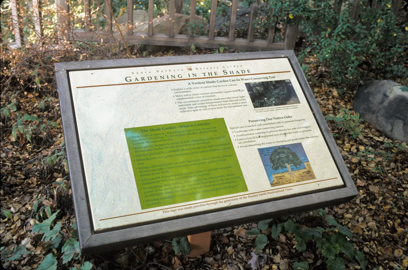 â€œGardening in the Shadeâ€ interpretive sign