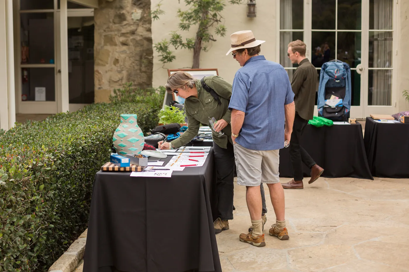 2018 Santa Barbara Beer Garden Event, Silent Auction, Courtyard