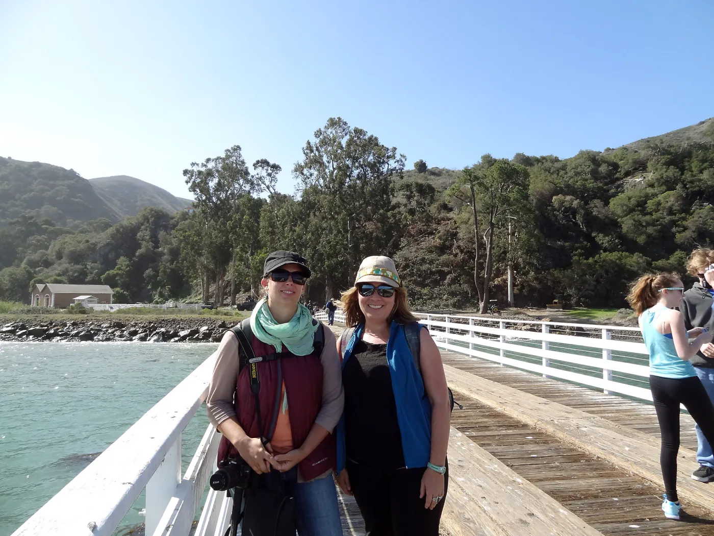 SBBG Staff field trip to Santa Cruz Island, Prisoners Harbor, Heather Wehnau, Tricia Wardlaw