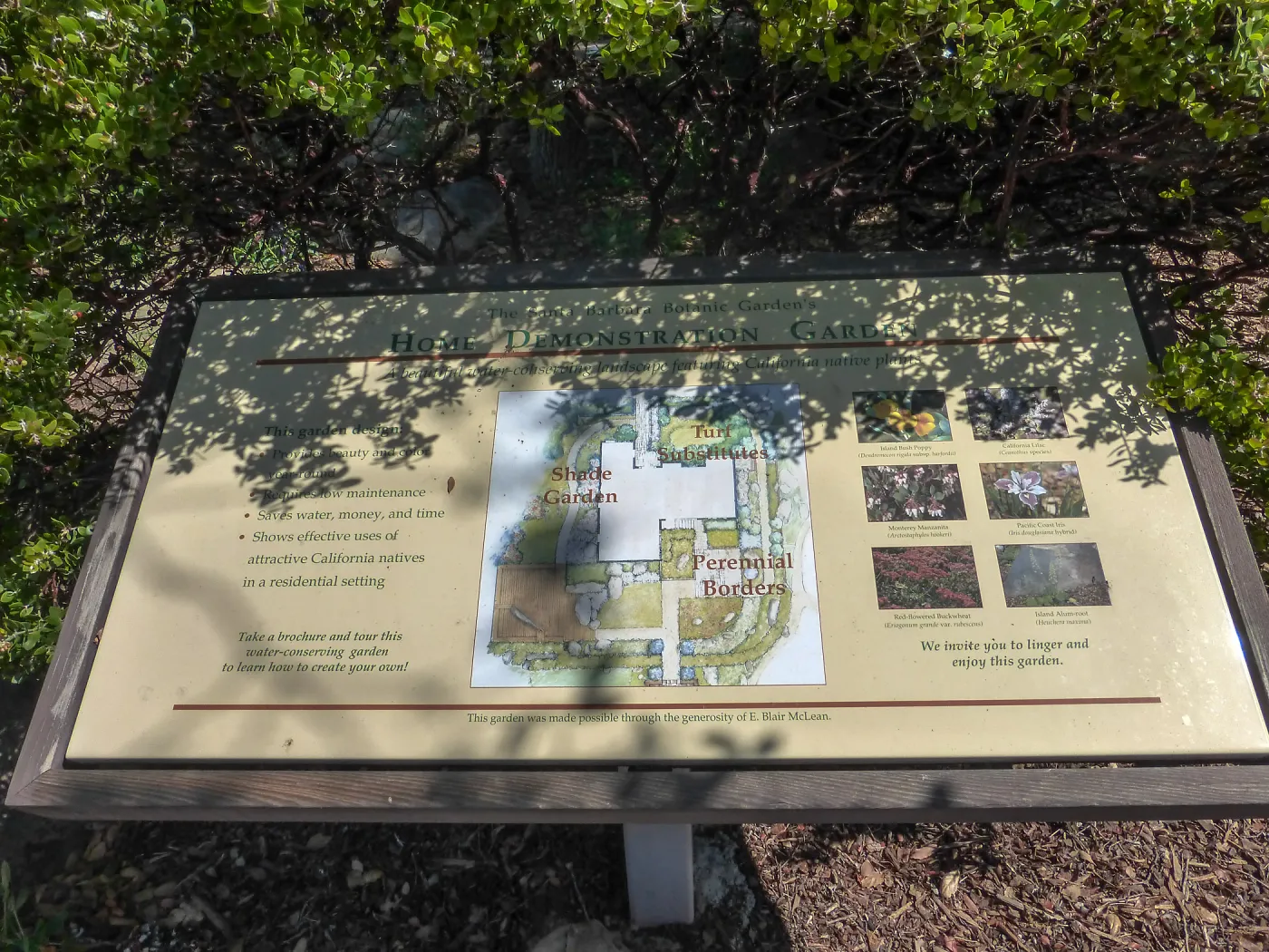 Home Demonstration Garden interpretation panel