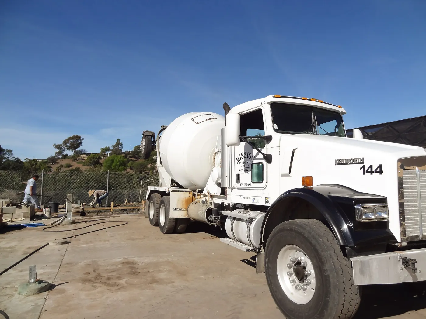 Construction at Hort Unit, new concrete slab