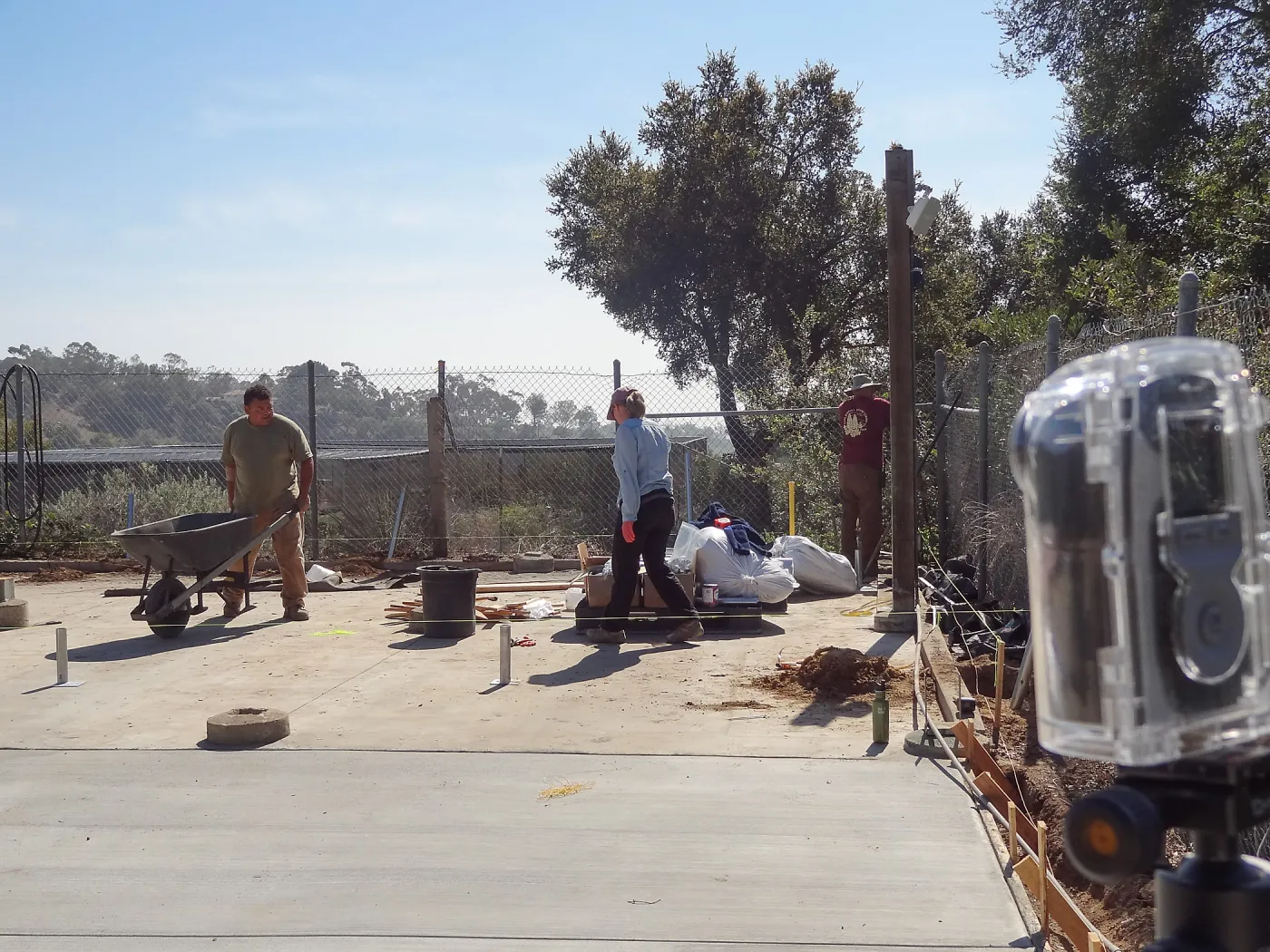 new concrete slab at the Hort unit