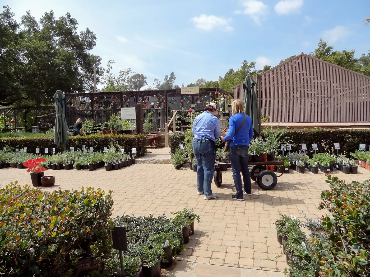 visitors shopping, Spring Plant Sale 2014