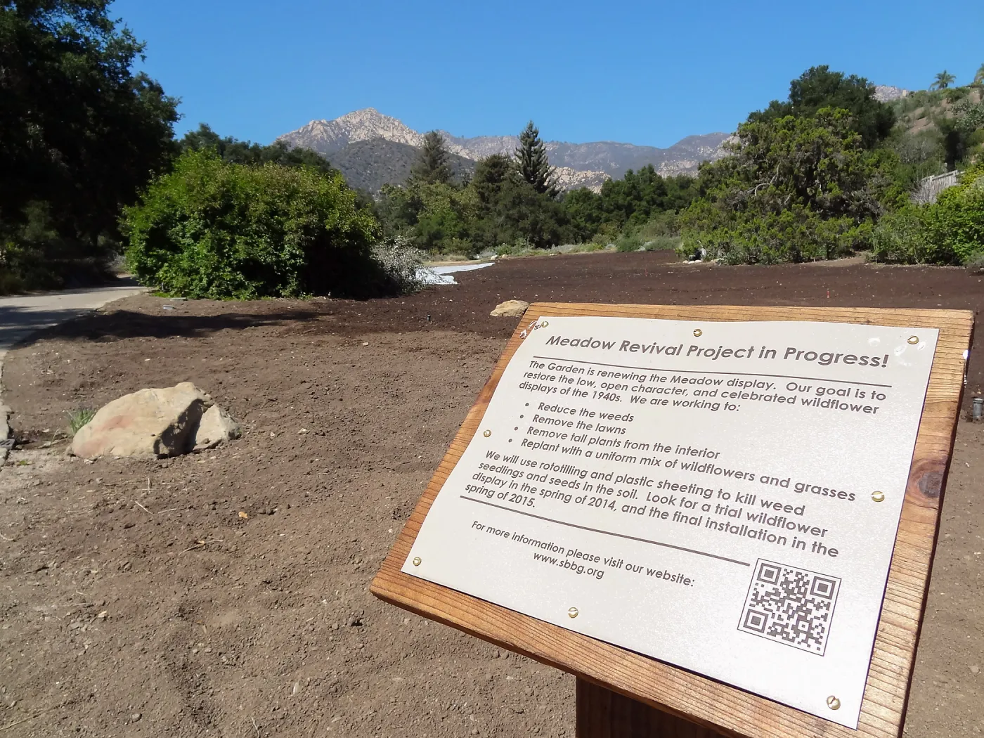 Meadow Revival Project interpretive sign