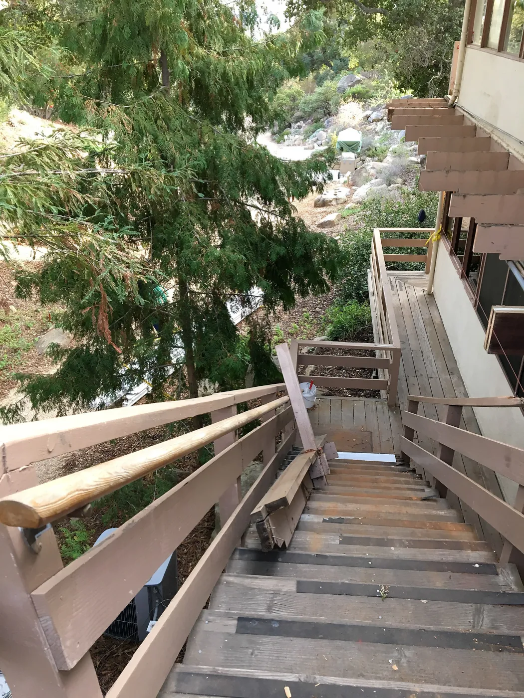 Replacing stairs to the Arroyo room