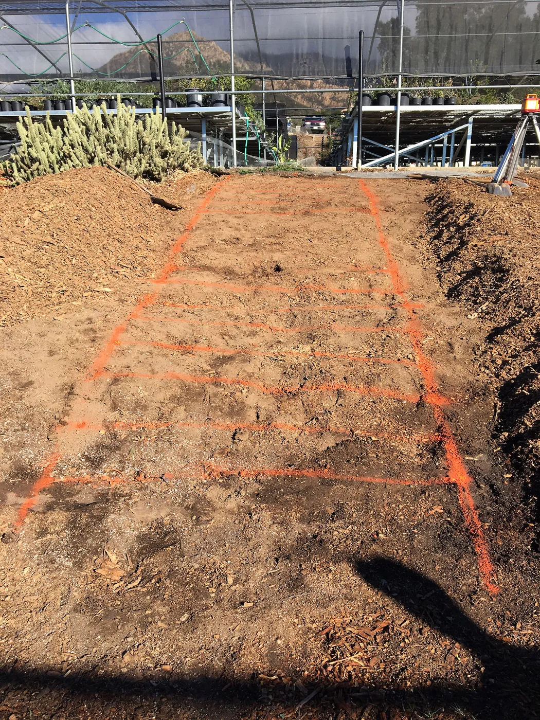 Marking the stairway from the Nursery to Canyard
