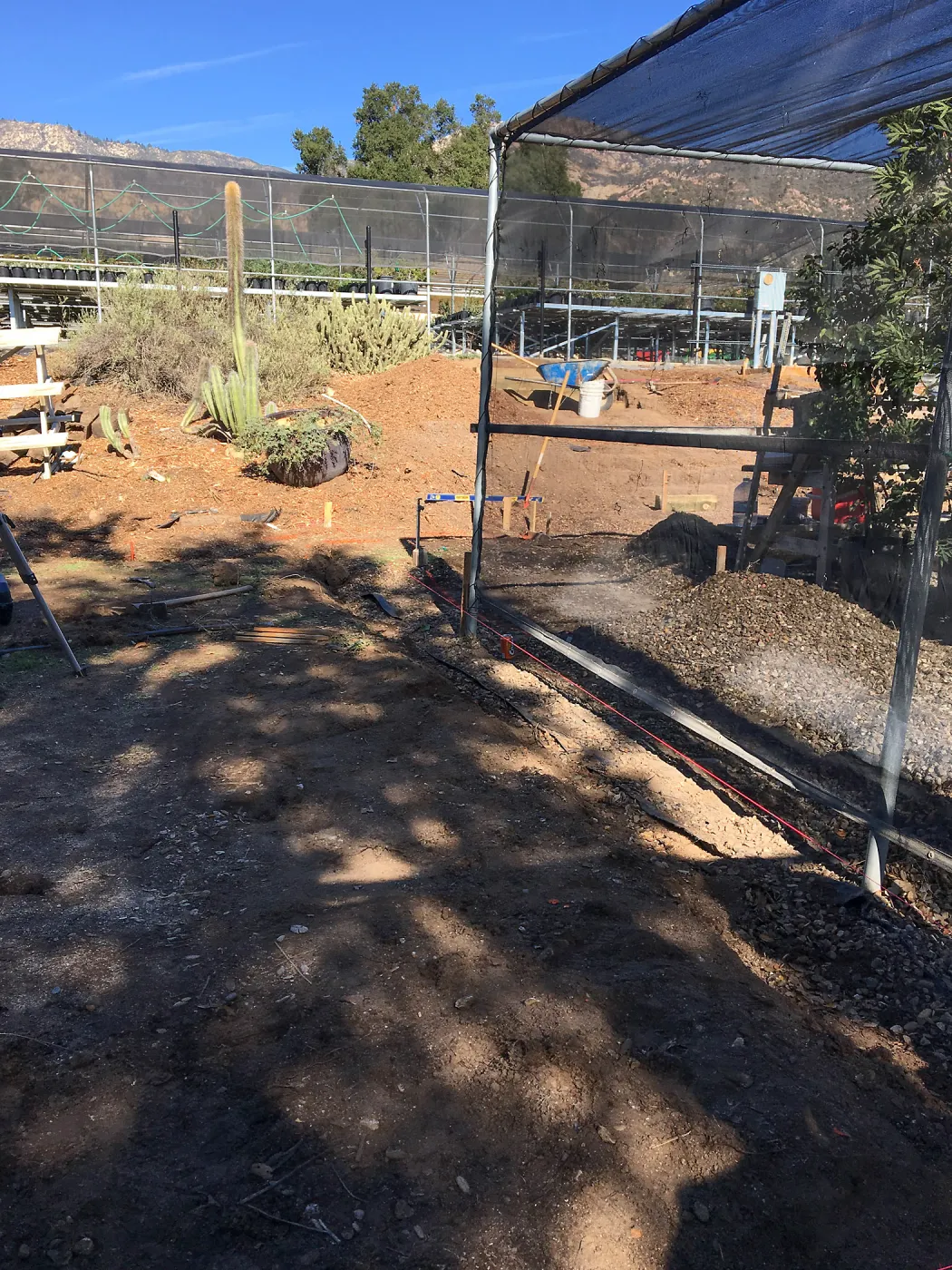 Work at the Garden Growers Canyard, new concrete pad