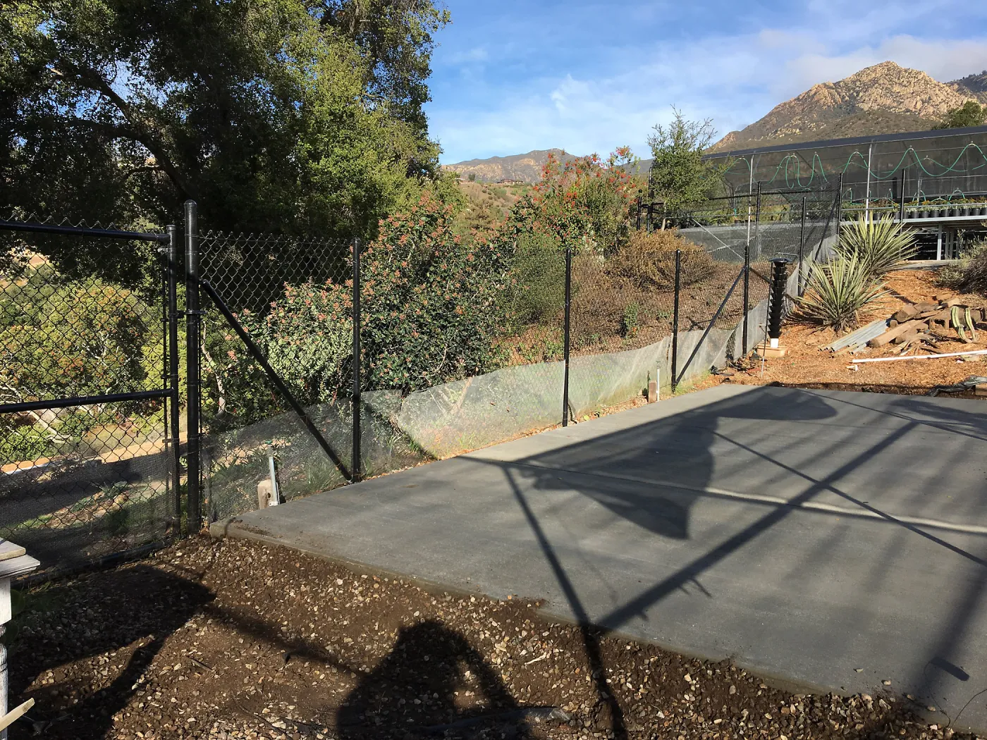 Work at the Garden Growers Canyard, new concrete pad