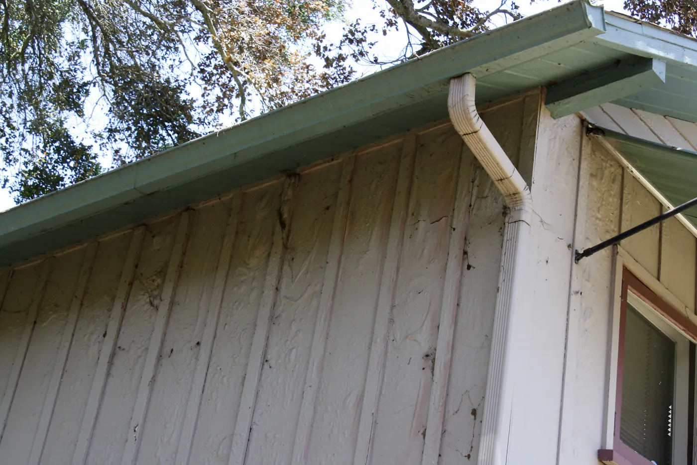 Blistered paint on west side of Cottage after Jesusita Fire