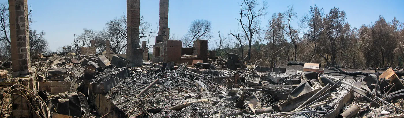Gane House site after Jesusita Fire