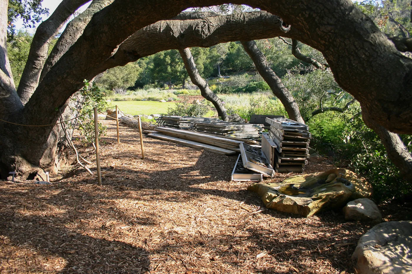 Toad Hall Construction, scaffolding stored at Meadow Oaks