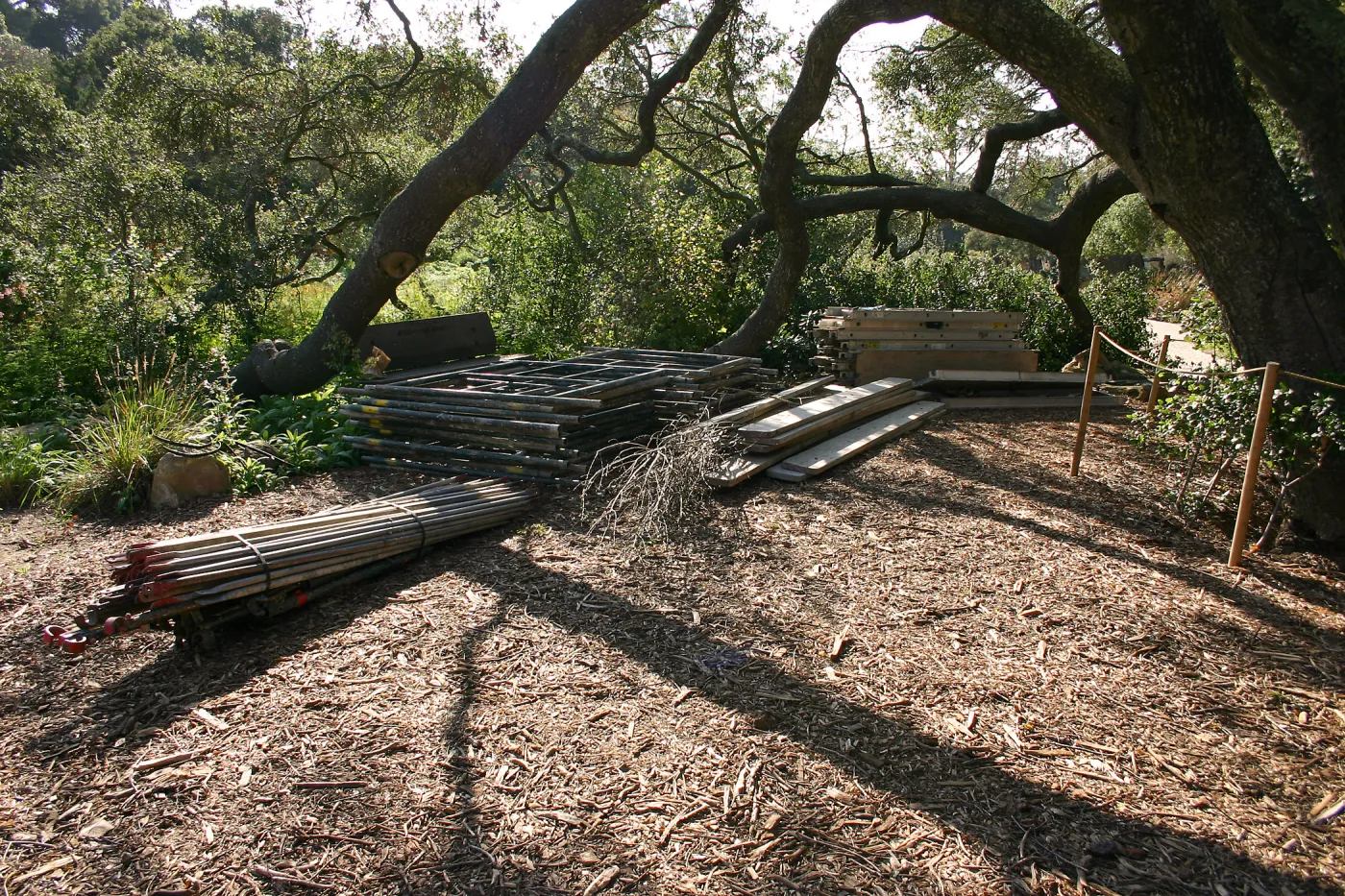 Toad Hall Construction, scaffolding stored at Meadow Oaks