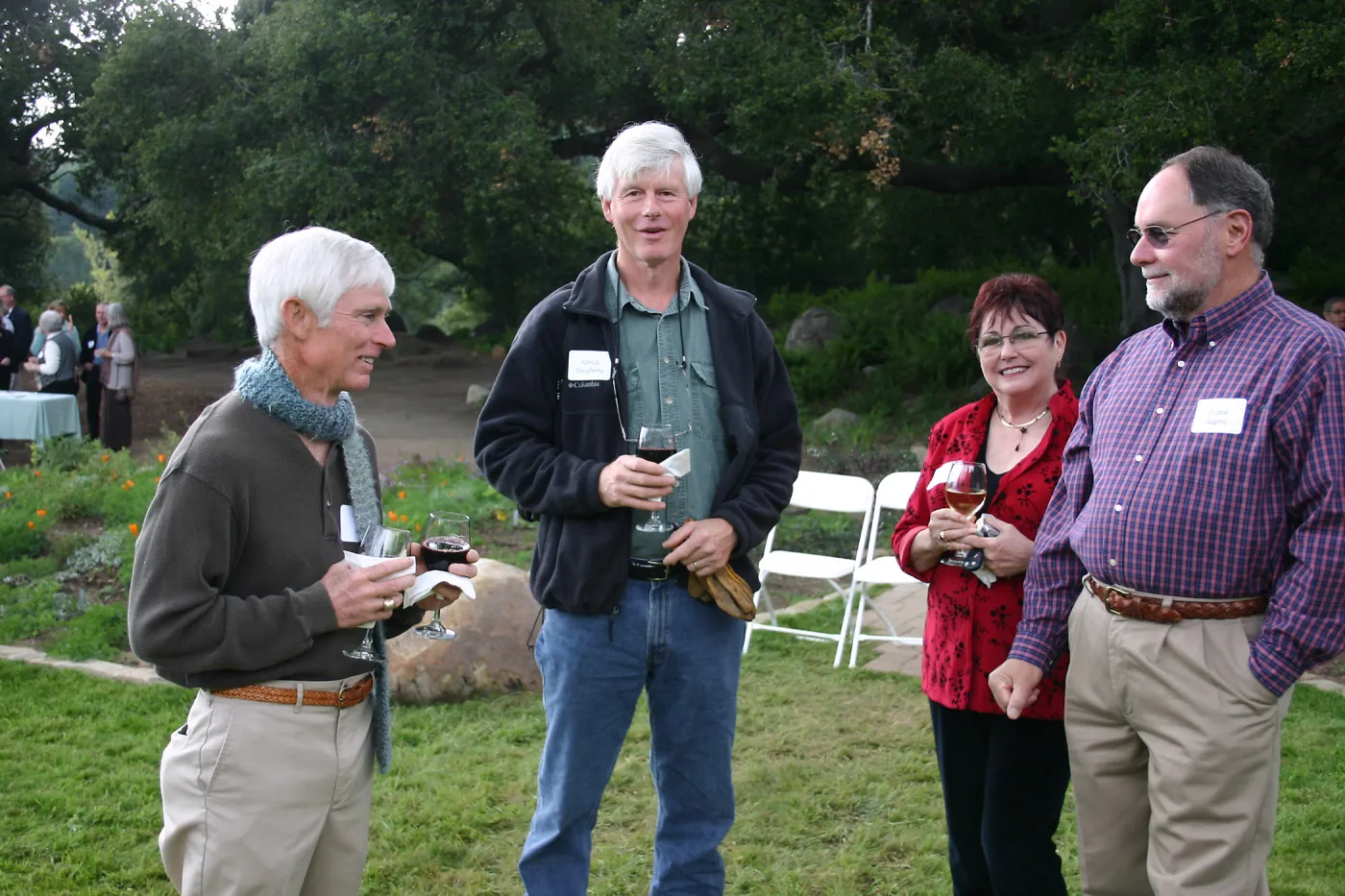 Toad Hall Naming Reception, ?, Patrick Dougherty, Illa Hamilton, Duane Adams