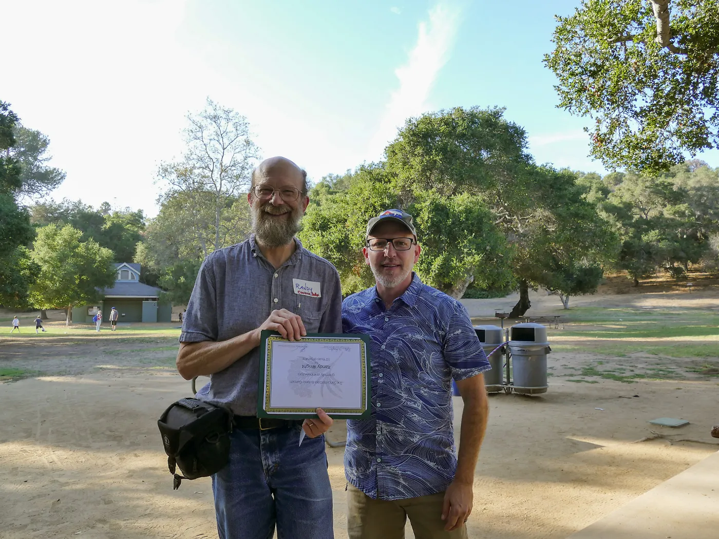 SBBG Staff Picnic 2018, Randy Wright 10-year service award