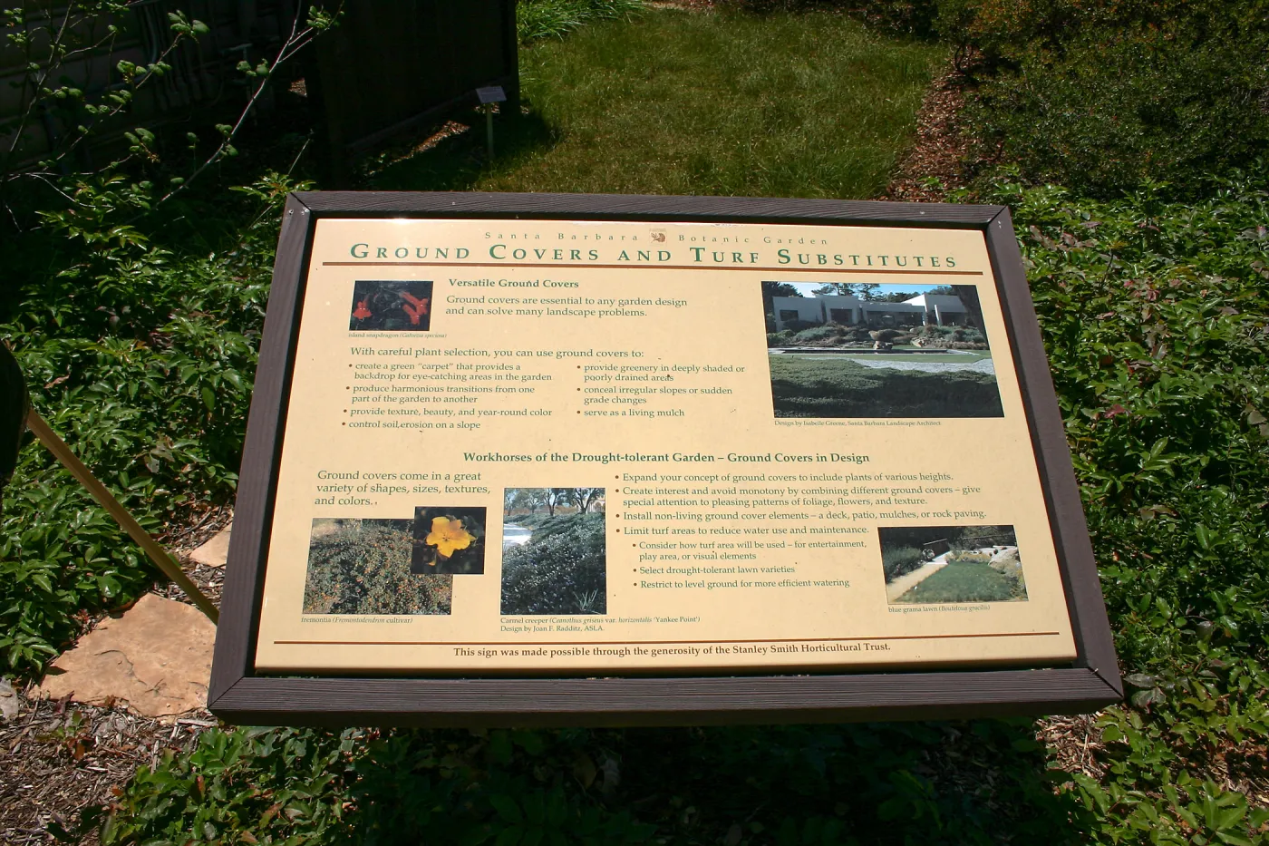 Interpretive signage, Home Demonstration Garden
