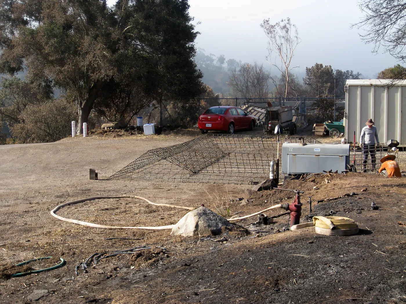 Construction of Herb Parker's â€˜Haven' labyrinth