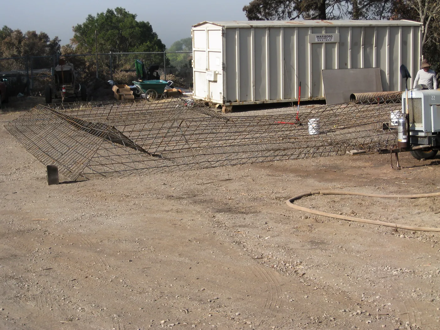 Construction of Herb Parker's â€˜Haven' labyrinth