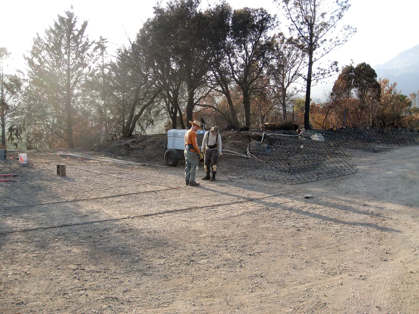 Construction of Herb Parker's â€˜Haven' labyrinth