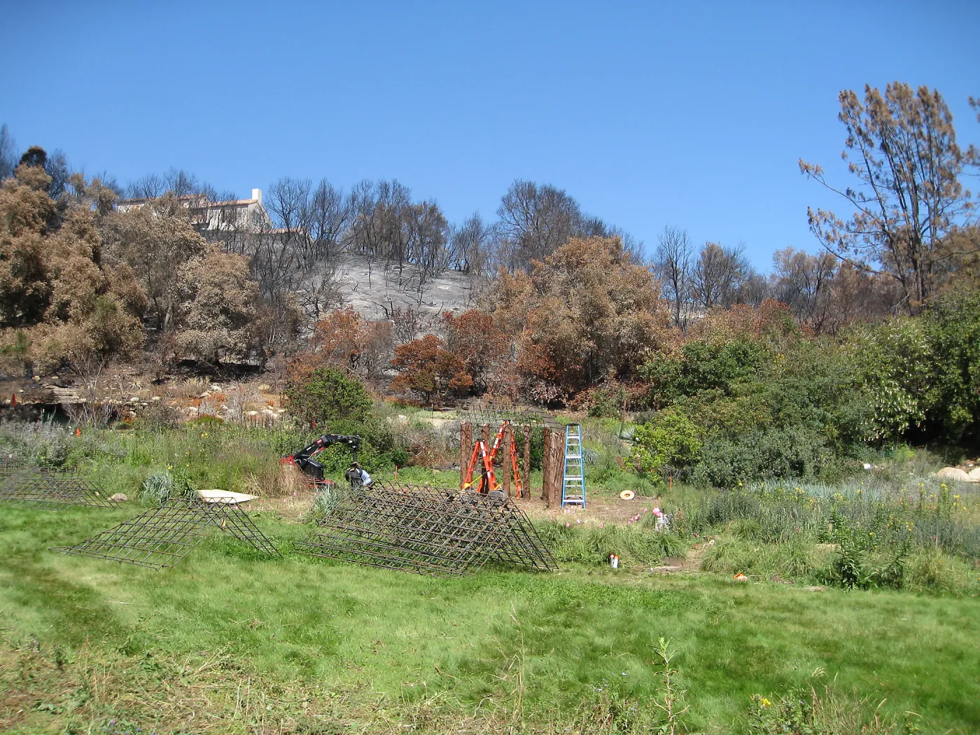 Construction of Herb Parker's â€˜Haven' labyrinth