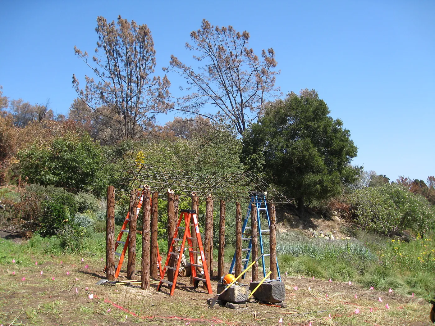 Construction of Herb Parker's â€˜Haven' labyrinth