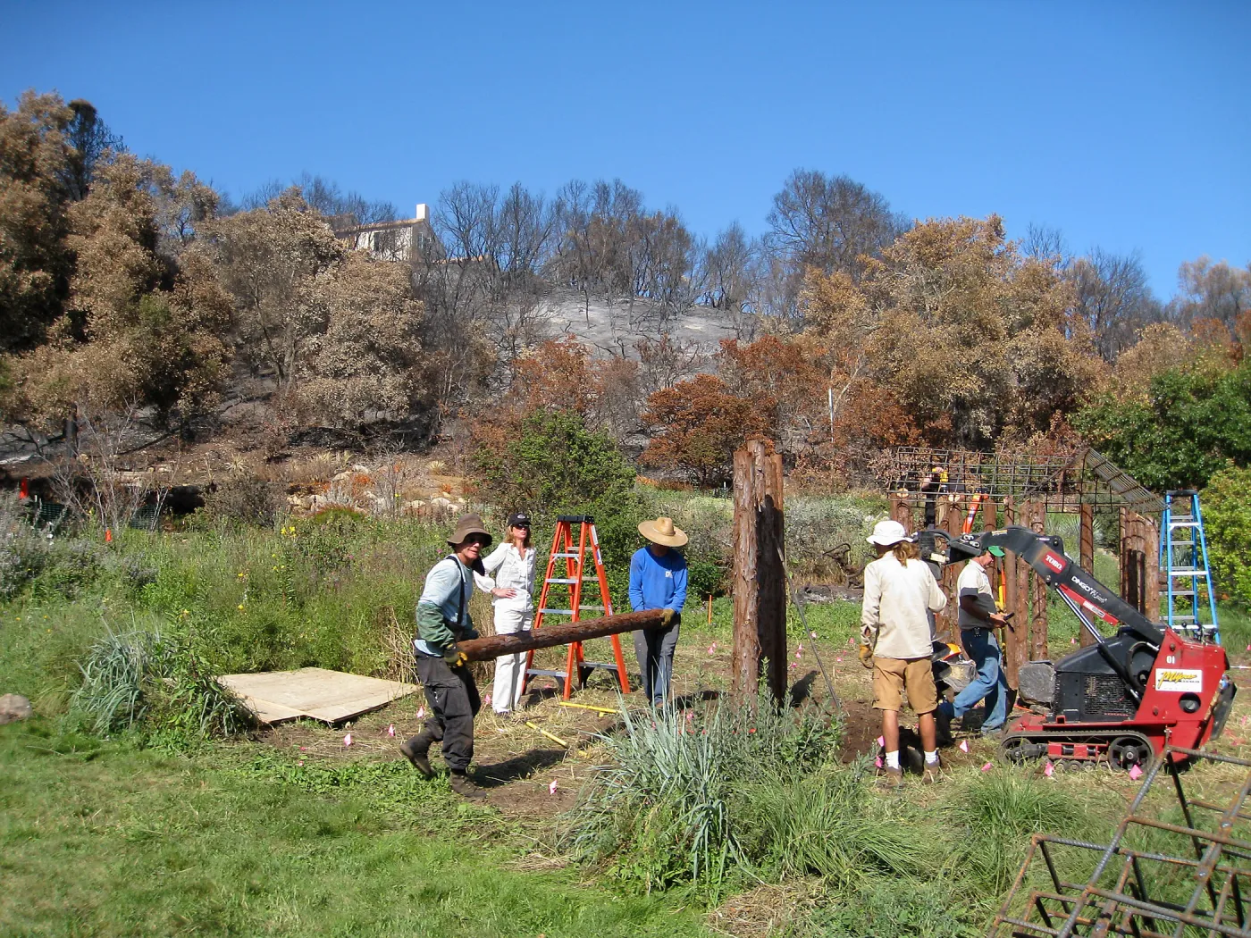 Construction of Herb Parker's â€˜Haven' labyrinth