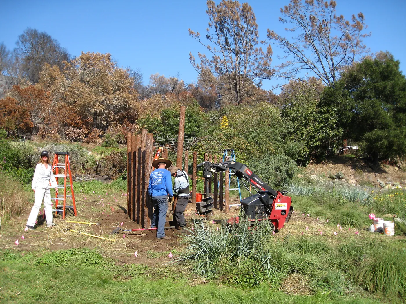 Construction of Herb Parker's â€˜Haven' labyrinth