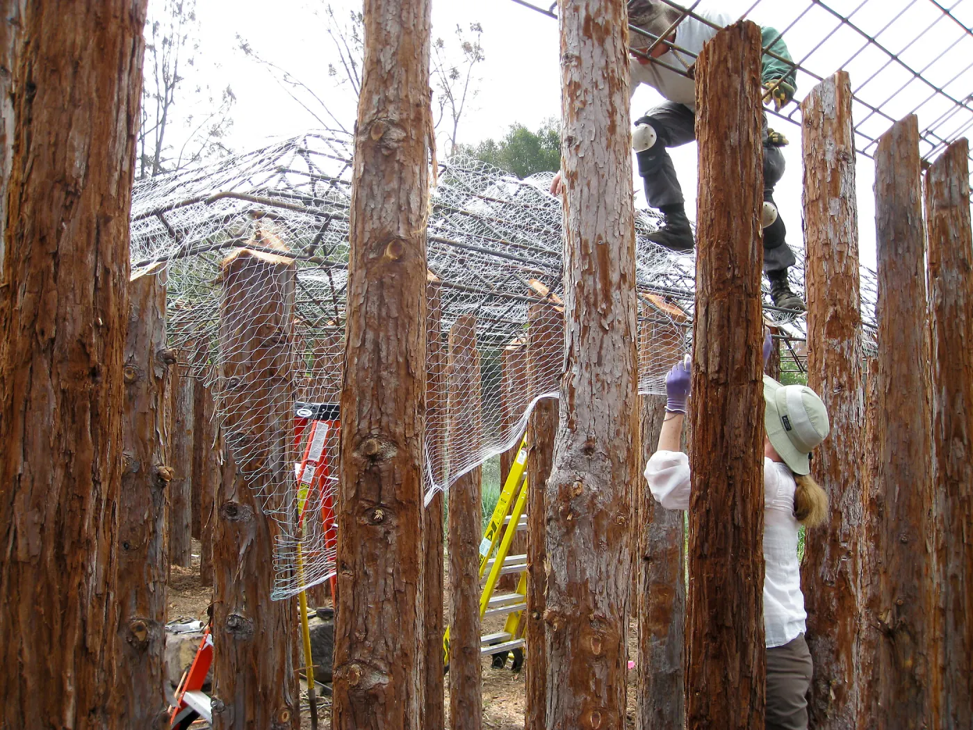 Construction of Herb Parker's â€˜Haven' labyrinth