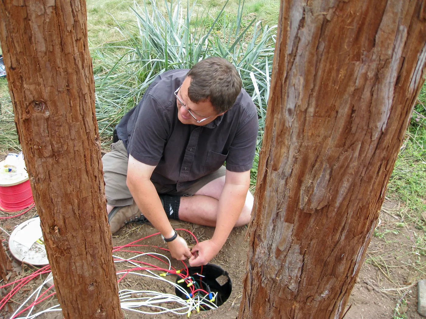 Construction of Herb Parker's â€˜Haven' labyrinth, Andrew Wyatt