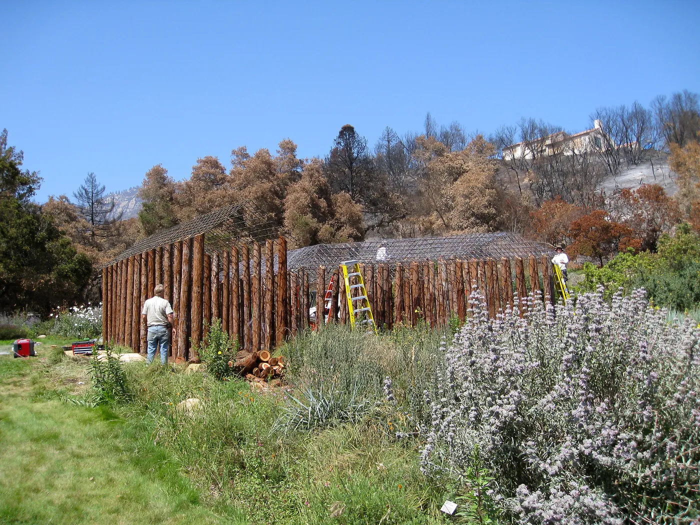 Construction of Herb Parker's â€˜Haven' labyrinth
