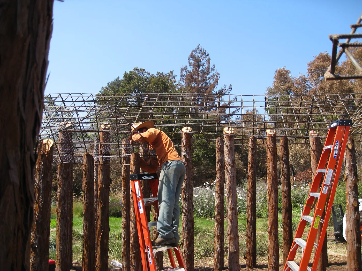 Construction of Herb Parker's â€˜Haven' labyrinth