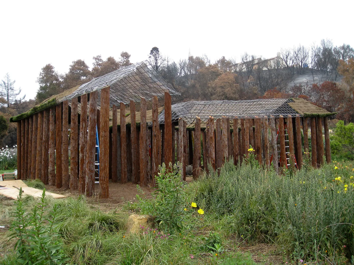 Construction of Herb Parker's â€˜Haven' labyrinth