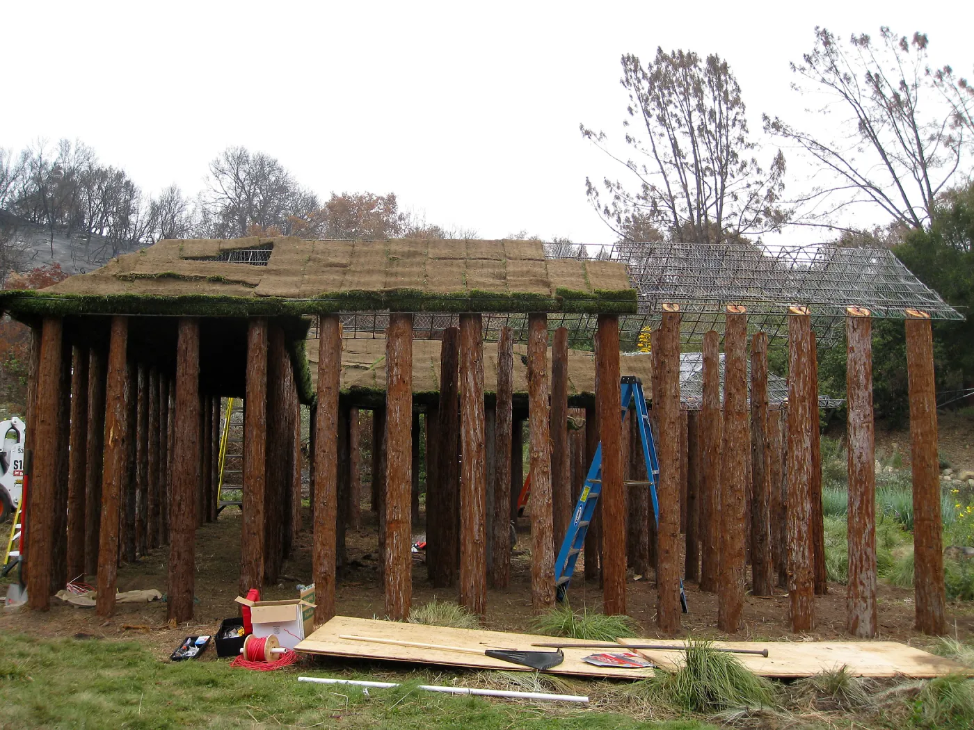 Construction of Herb Parker's â€˜Haven' labyrinth