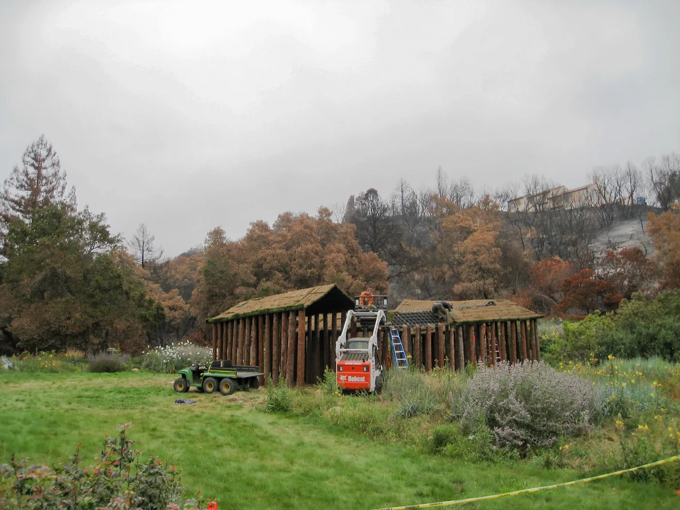 Construction of Herb Parker's â€˜Haven' labyrinth