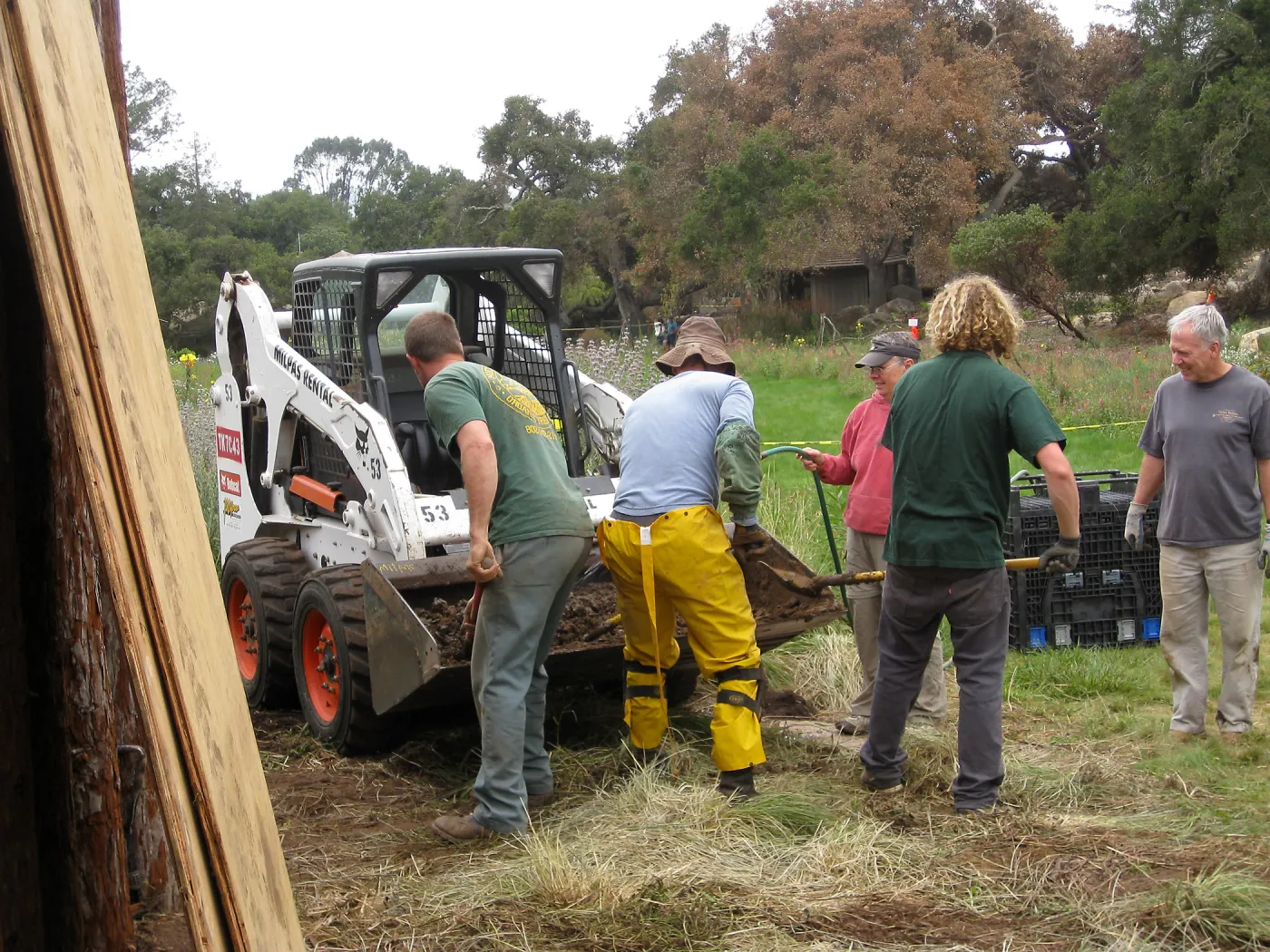 Construction of Herb Parker's â€˜Haven' labyrinth