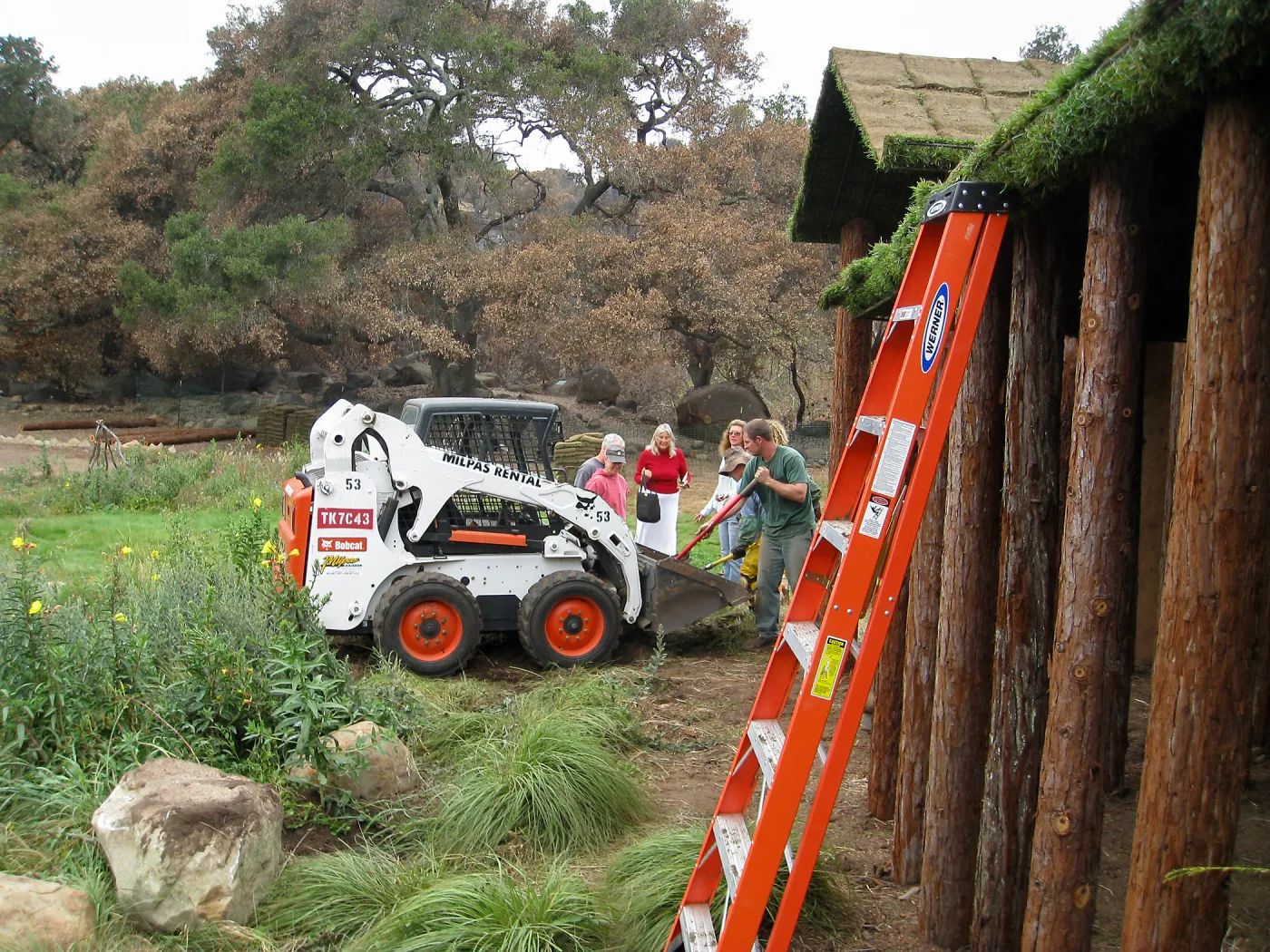 Construction of Herb Parker's â€˜Haven' labyrinth
