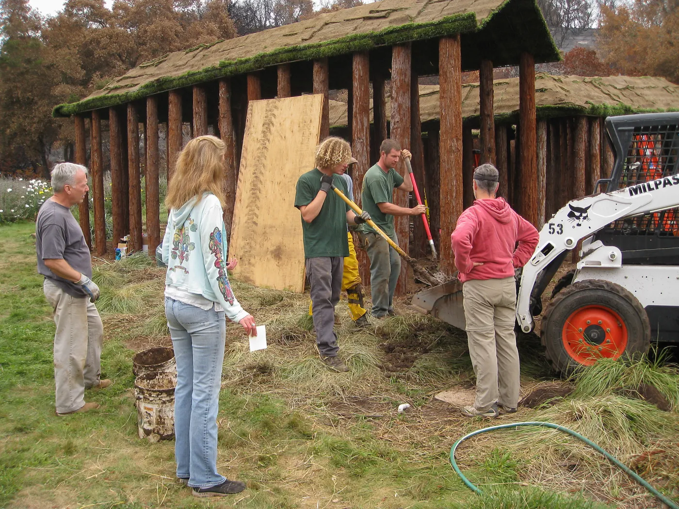 Construction of Herb Parker's â€˜Haven' labyrinth