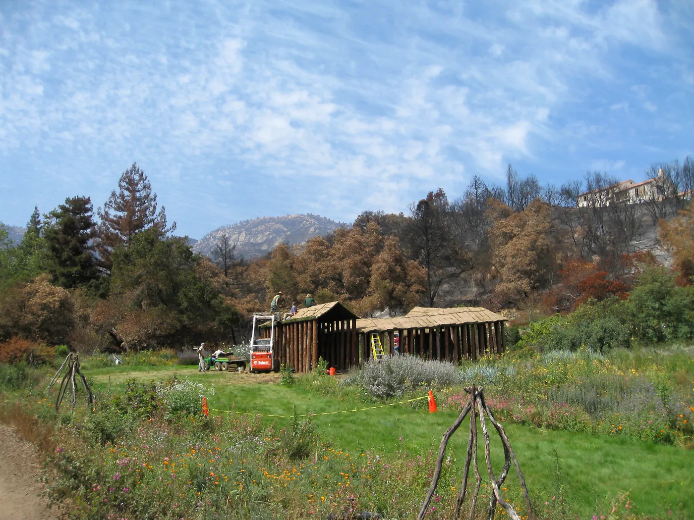 Construction of Herb Parker's â€˜Haven' labyrinth