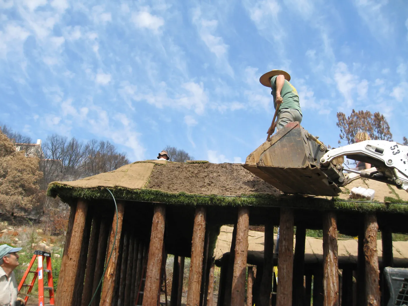 Construction of Herb Parker's â€˜Haven' labyrinth