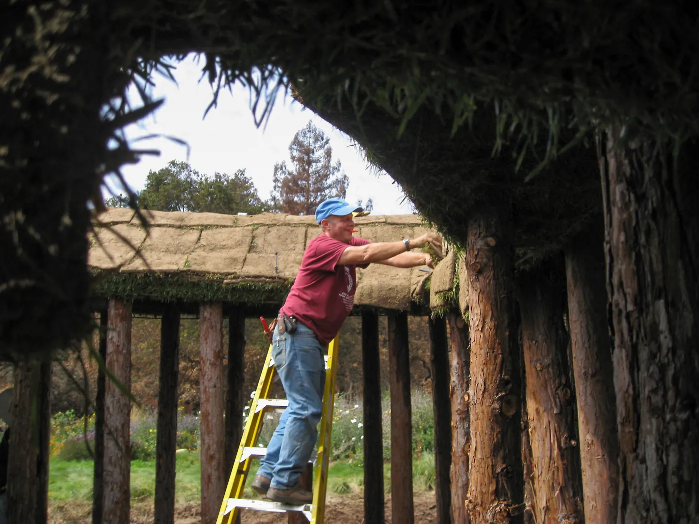 Construction of Herb Parker's â€˜Haven' labyrinth, Dave Kershaw