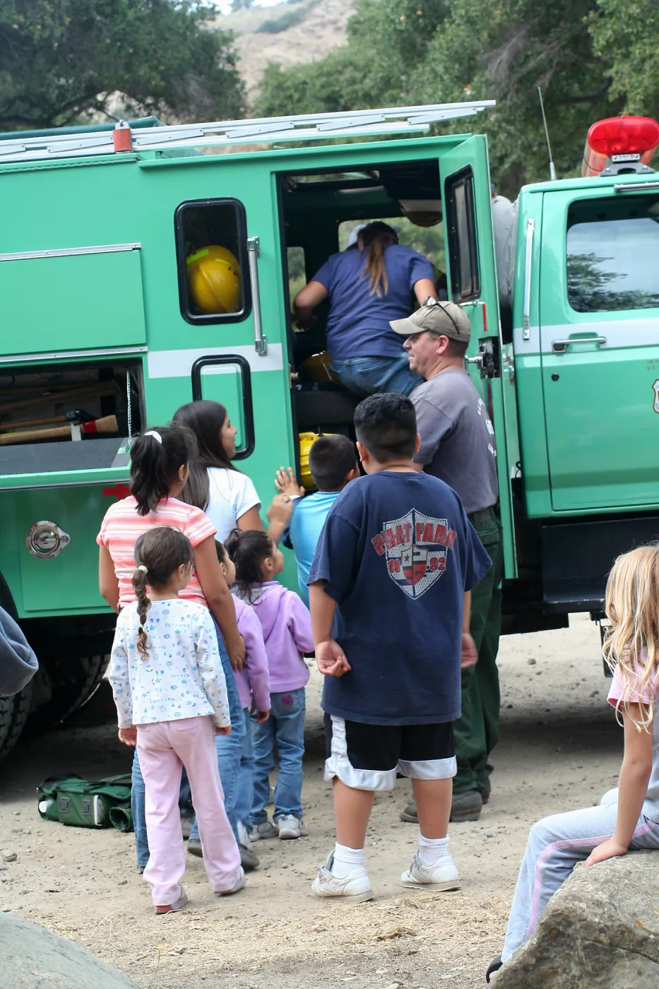FamCamp 2005, Fire truck demonstration