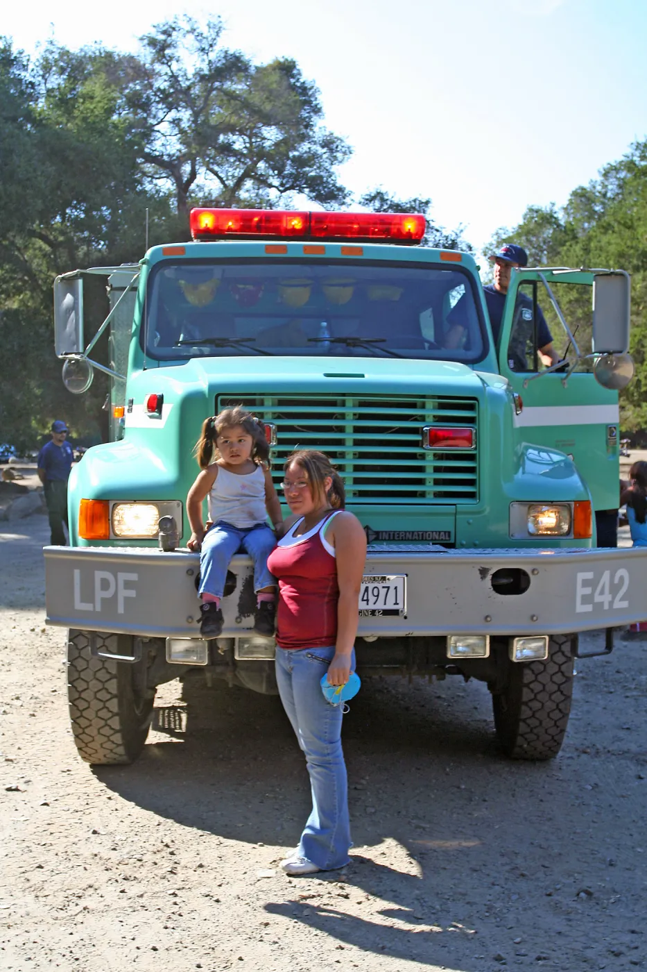 FamCamp 2008, On fire truck