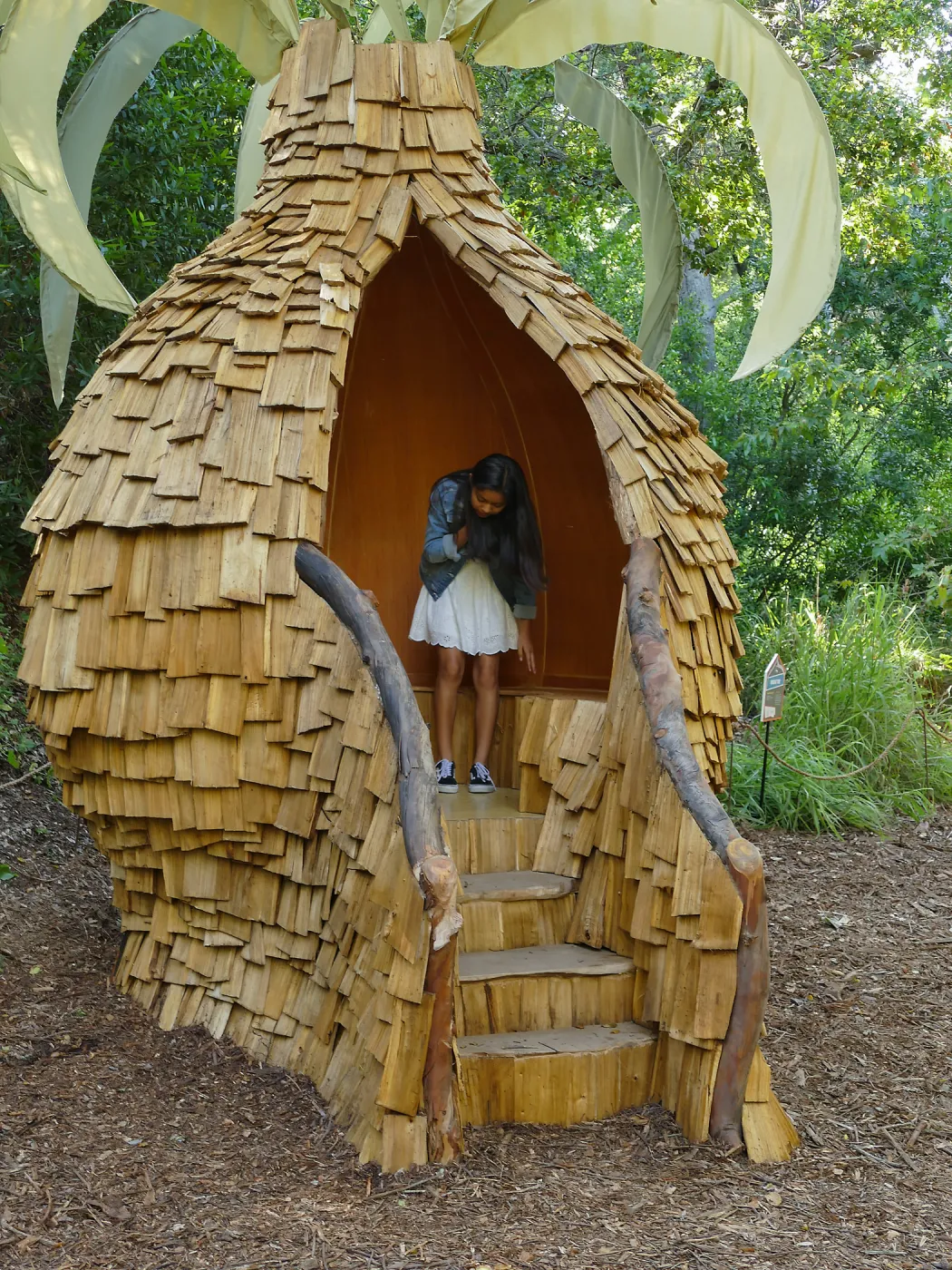 Santa Barbara Botanic Garden Casitas Opening, children in â€œRings of Timeâ€ Casita