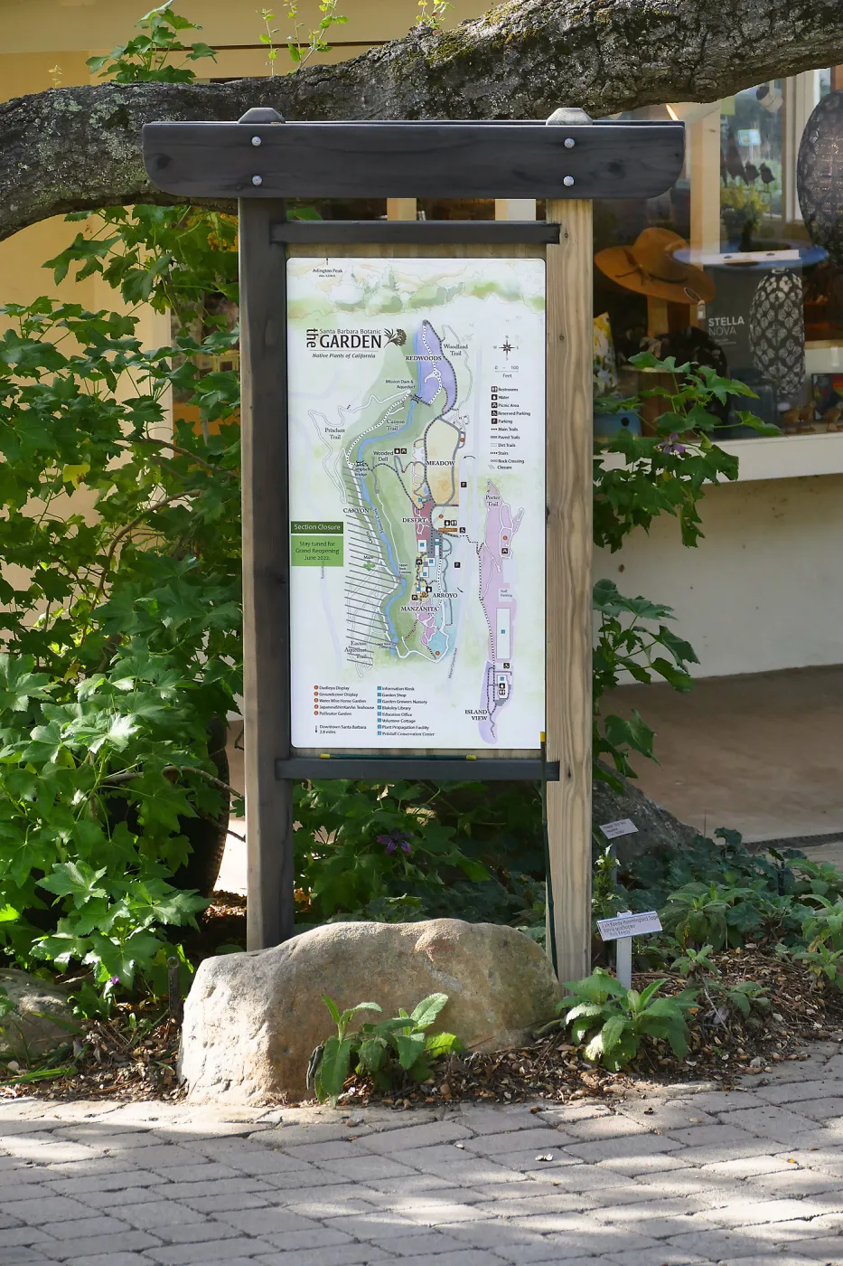 New map display at the entrance