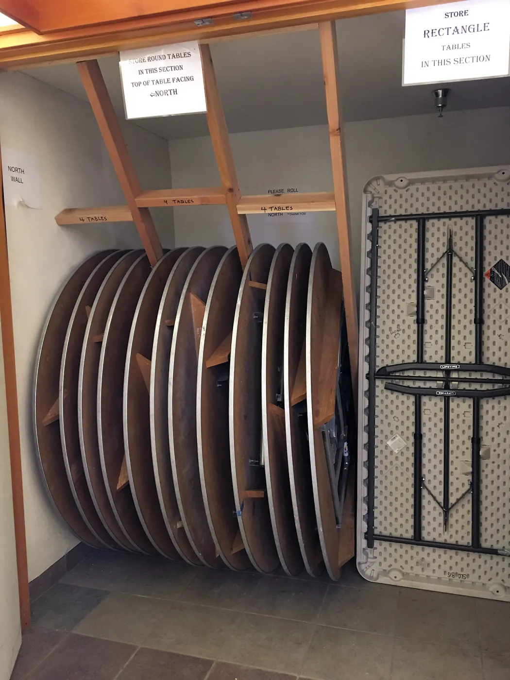 San Luis Obispo Botanic Garden Table Storage