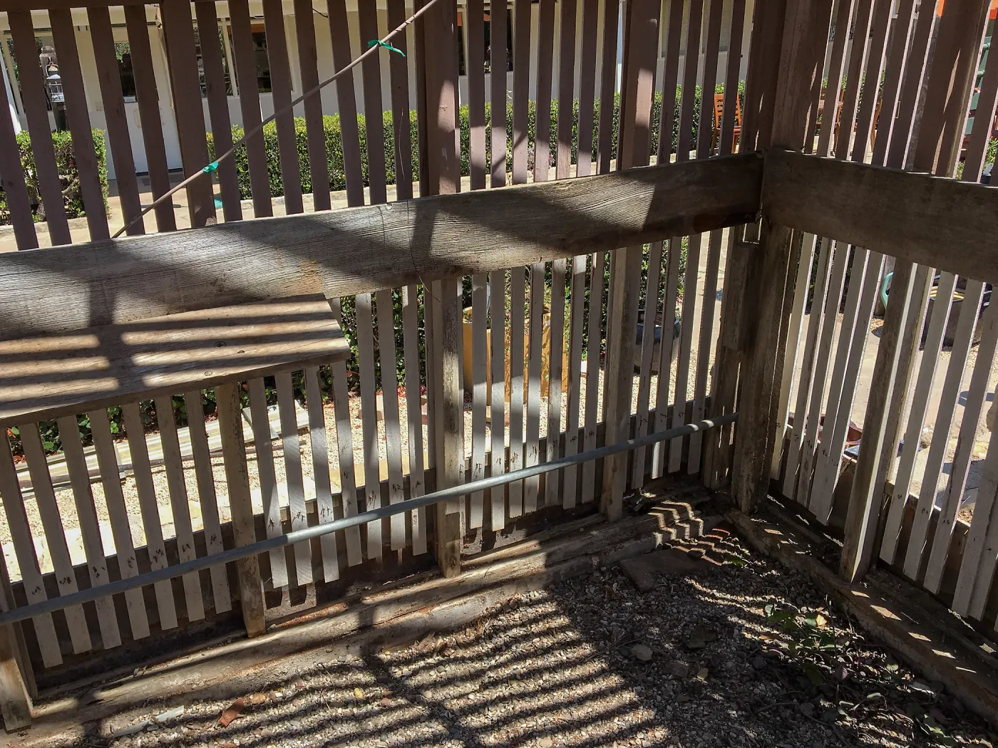 Repair of Garden Growers Lath House, southeast corner