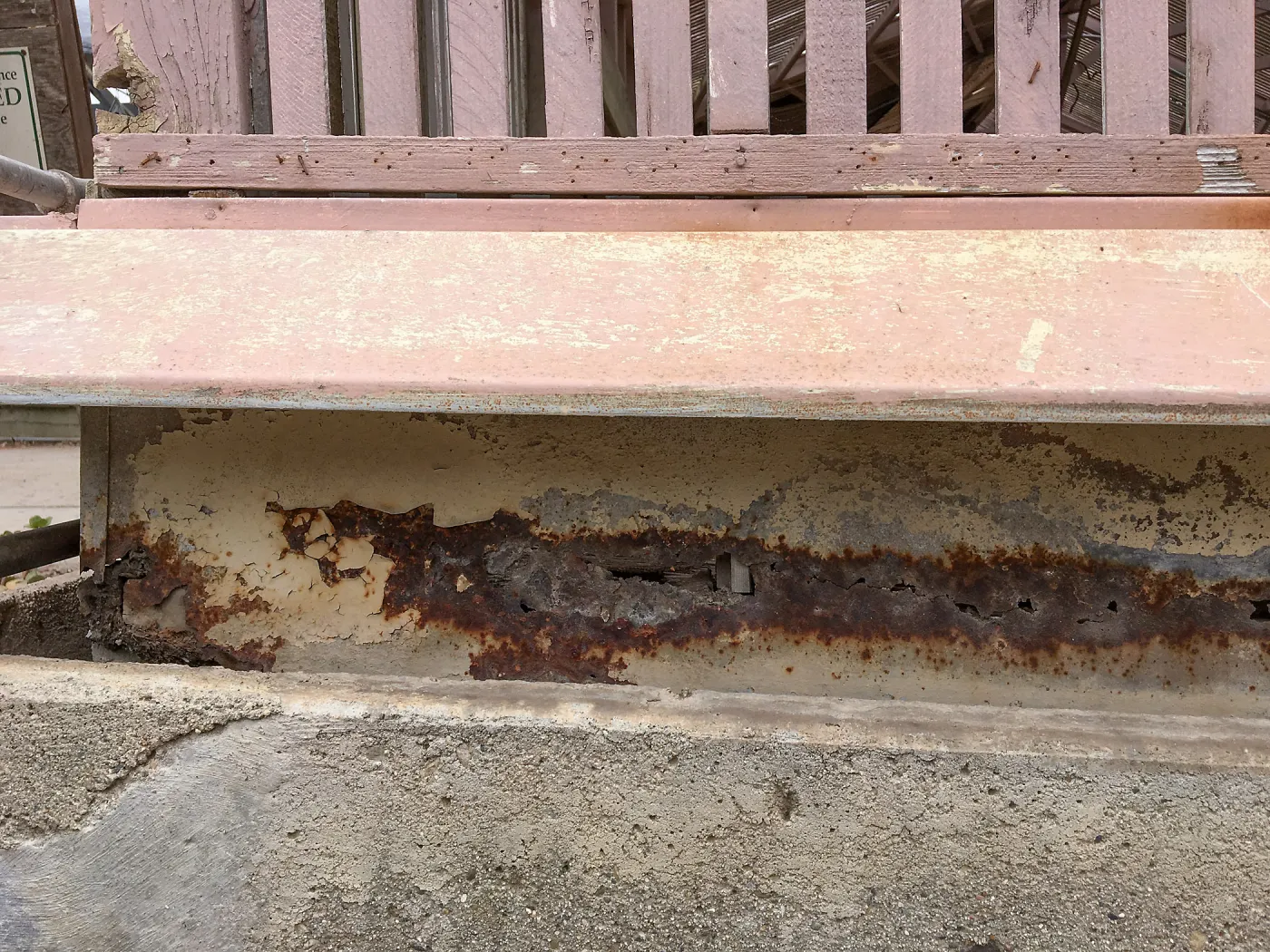 Repair of Garden Growers Lath House, rusted rodent barrier