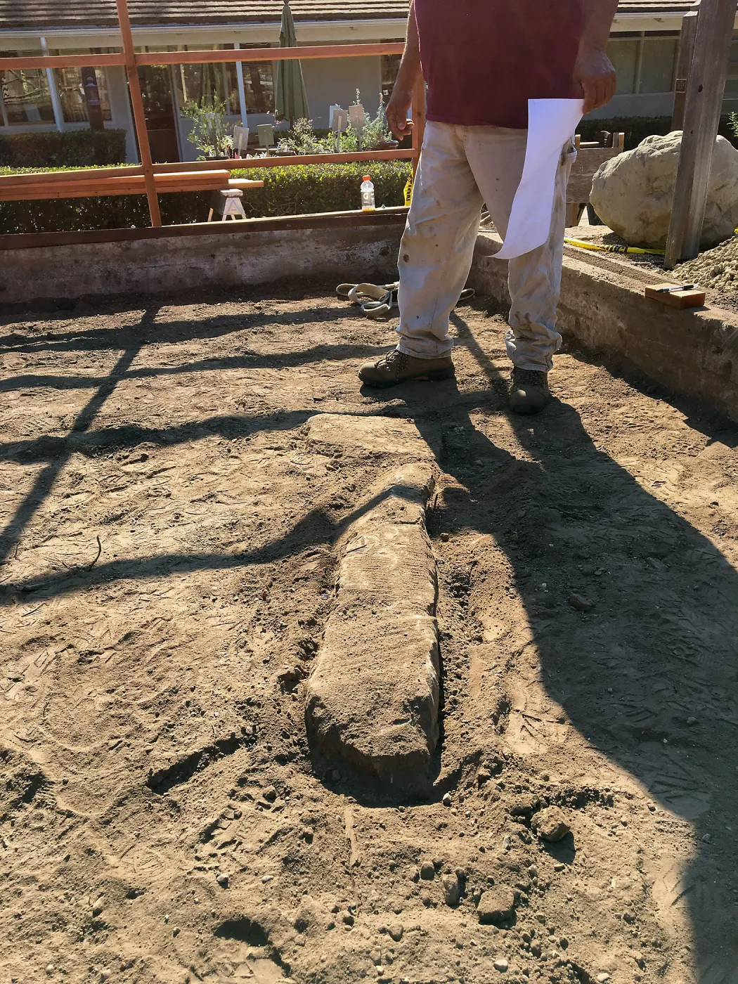 Repair of Garden Growers Lath House. Foundation of original bathrooms 