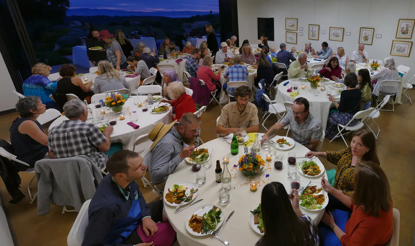 Private event dinner in the Pritzlaff Conservation Center Gallery